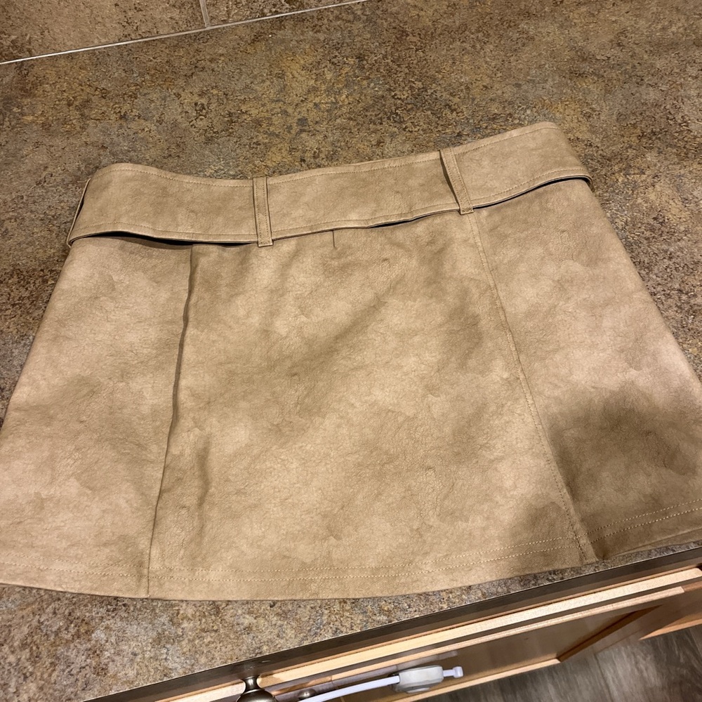 Tan Mini Pencil Skirt for Casual Occasions